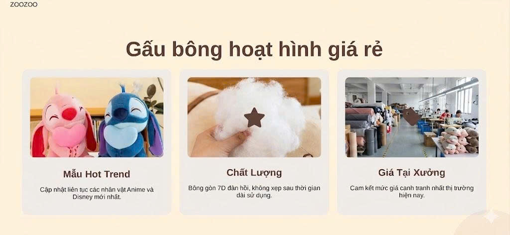 Gấu bông hoạt hình giá rẻ: Sưu tập ngay các mẫu hot trend nhất hiện nay 3