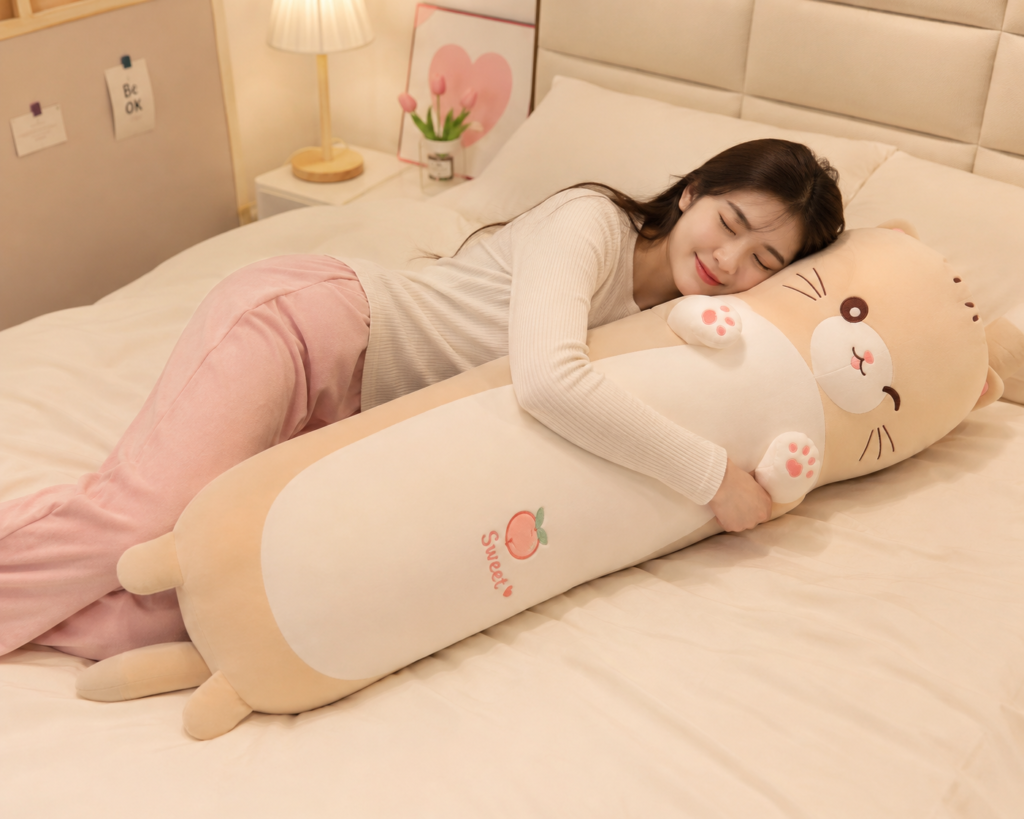 Gấu bông gối ôm dài: Người bạn đồng hành cho giấc ngủ ngon mỗi đêm chatgpt image 22 13 38 19 thg 5, 2026