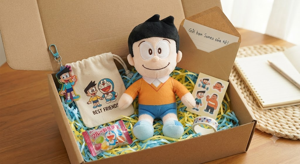 Gấu Bông Suneo Ngẫu Nhiên Kèm Combo Quà Tặng Anime Dễ Thương Tại HopSaoAnime image